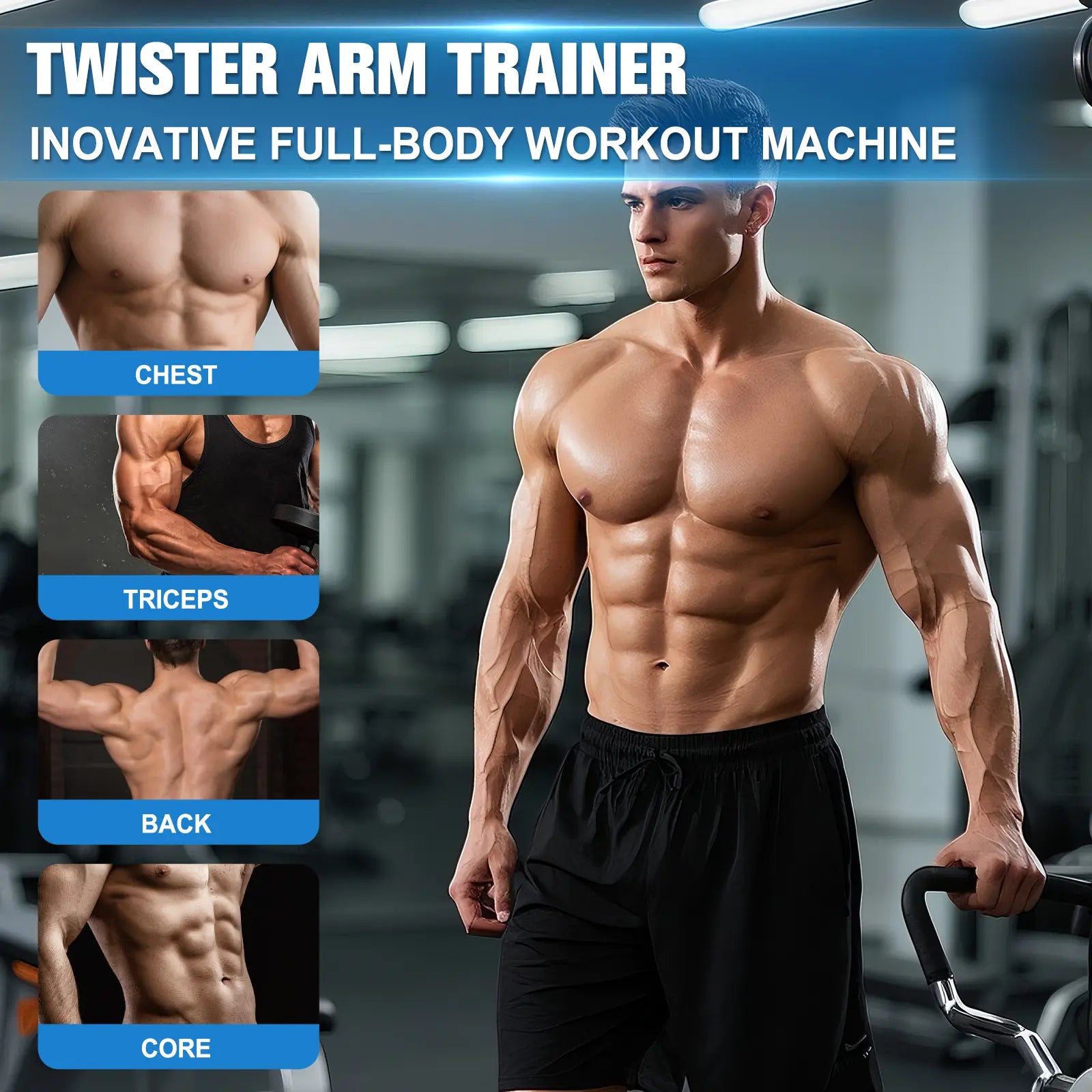 Relife Sports Twister Arm Trainer for Men - Compact Spring Resistance Chest & Shoulder Training Equipment, Adjustable & Portable Home Fitness Equipment Summervibes