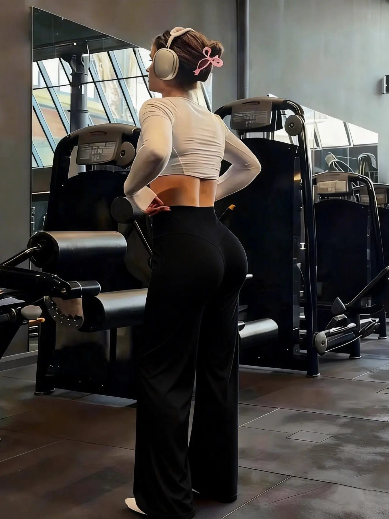 Women'S High Waist Wide Leg Pants, Quick-Dry Comfortable Pants, Suitable for Fitness, Exercise and Outdoor Activities, Fashion Bottoms for All Seasons