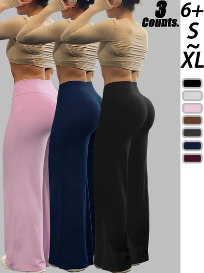 Women'S High Waist Wide Leg Pants, Quick-Dry Comfortable Pants, Suitable for Fitness, Exercise and Outdoor Activities, Fashion Bottoms for All Seasons