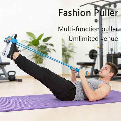 Home Gym Arm & Waist Training Pedal Band – Eco-Friendly Natural Latex Yoga Stretching Band with Adjustable Resistance