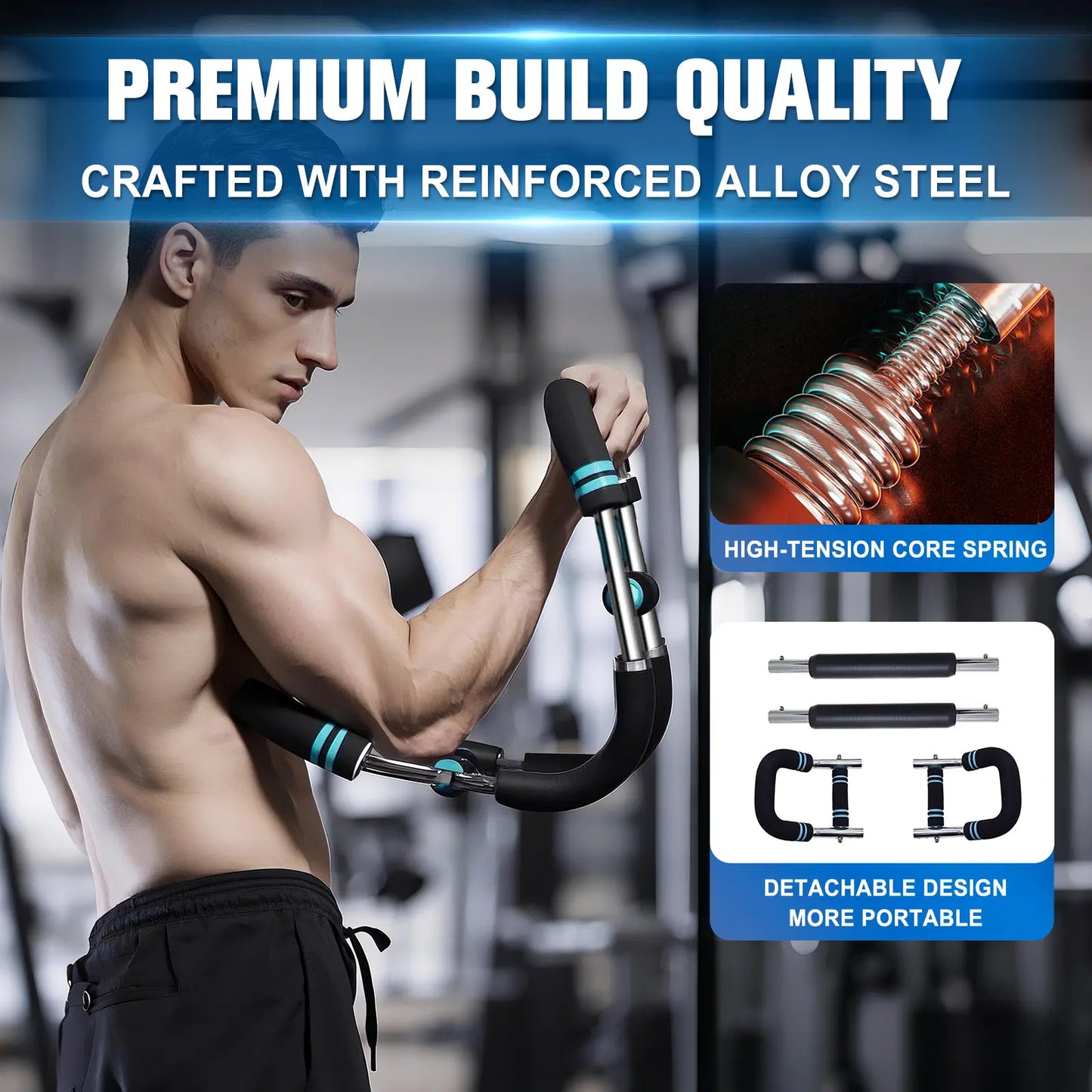 Relife Sports Twister Arm Trainer for Men - Compact Spring Resistance Chest & Shoulder Training Equipment, Adjustable & Portable Home Fitness Equipment Summervibes