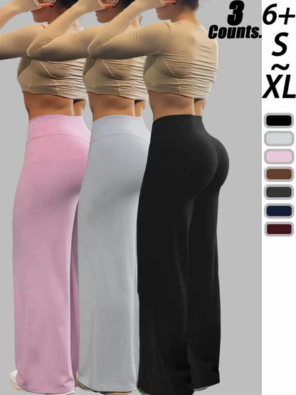 Women'S High Waist Wide Leg Pants, Quick-Dry Comfortable Pants, Suitable for Fitness, Exercise and Outdoor Activities, Fashion Bottoms for All Seasons