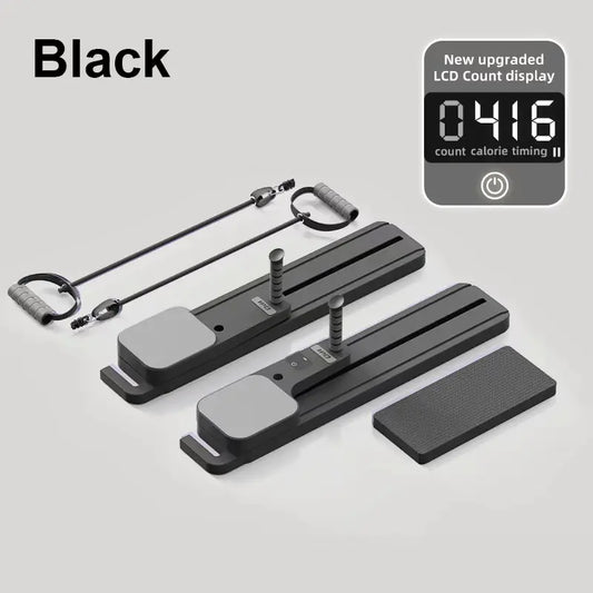 IPO 6-in-1 Adjustable Multi-Functional Exercise Board for Home Fitness - Split AB Slide Roller, Pilates Reformer with Knee Mat, and Abdominal Crunch Machine