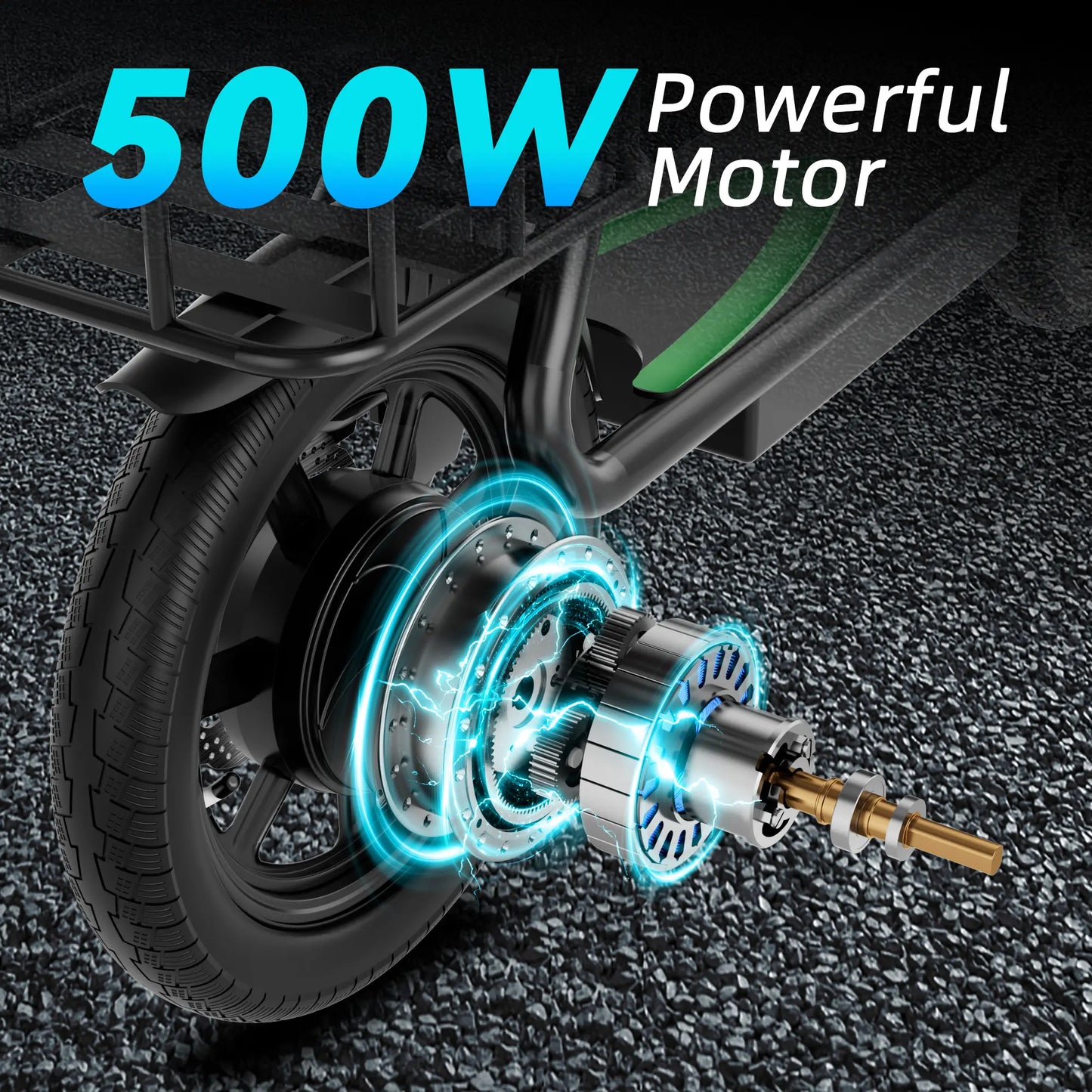 Summervibes [AOPO] Electric Scooter with Seat, 500W Motor, 22MPH Top Speed, Adults Electric Scooter with Large Storage Basket for Pets Dogs and Items Ev Scooter E Bike