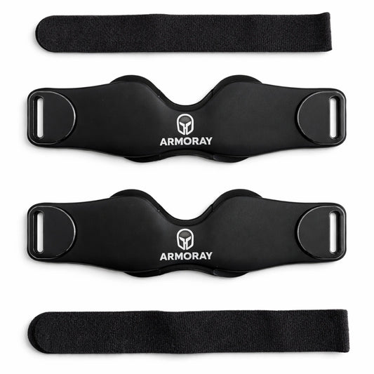 Armoray Adjustable Patella Knee Strap for Pain Relief and Support in Running, Basketball, and Gym Activities with Anti-Slip Grip - Black, Gray, White